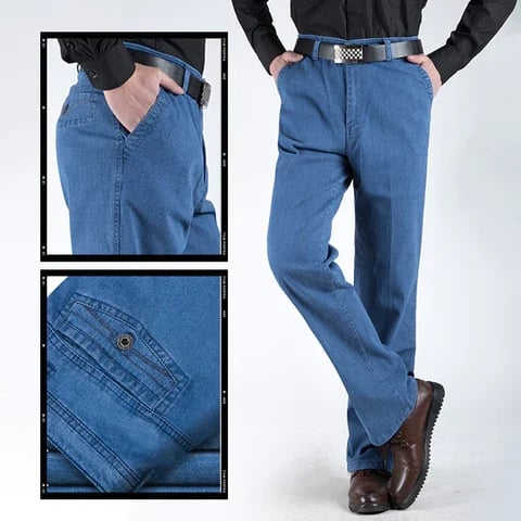 👖 Egyenes, magas derekú farmer férfiaknak