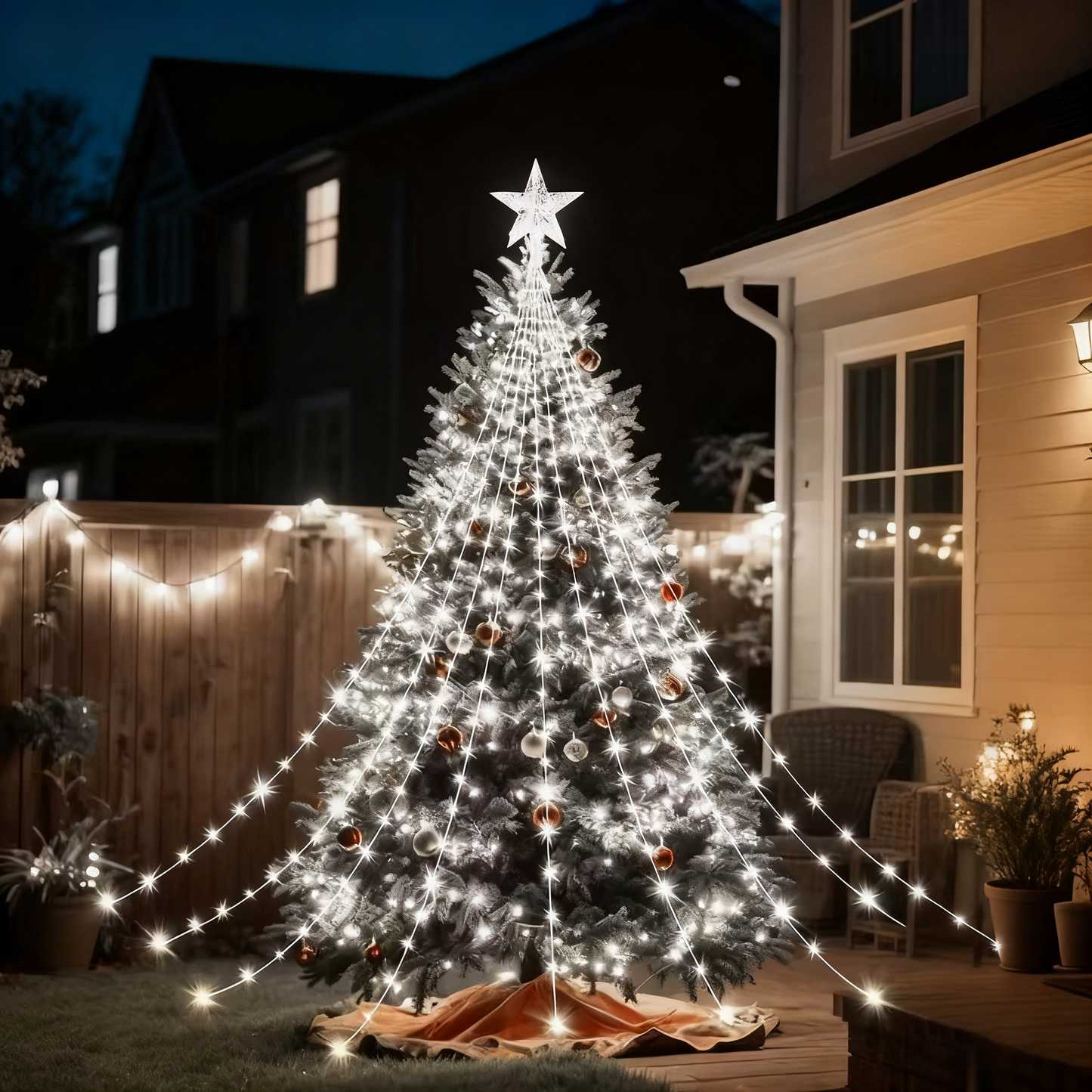 🎁Korai ünnepi akció 50% kedvezménnyel🎄Starlight Cascade karácsonyi fények