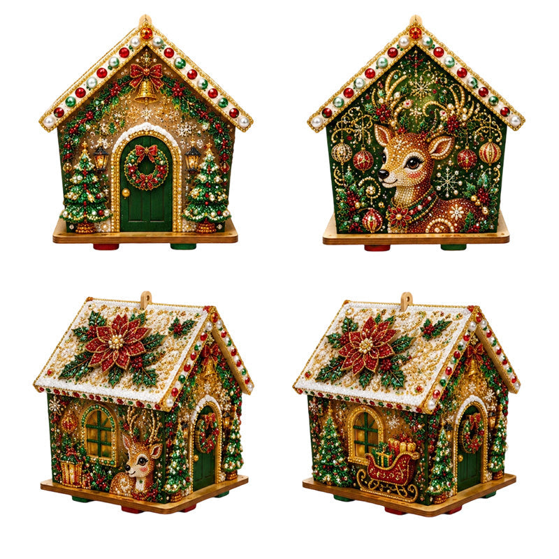 👨👩👧👦50% kedvezmény🎄 3D gyöngyös karácsonyi díszkészlet✨