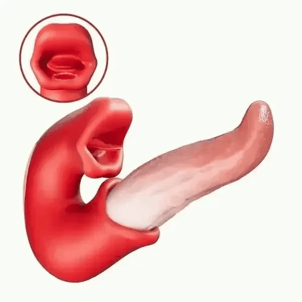Arabella - 3 az 1-ben vibráló dildó G-pont, csikló és nyelv stimulációval, vízálló.