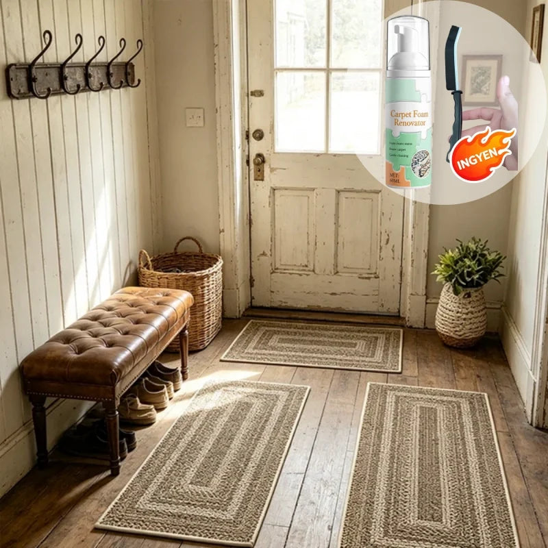 🏠 50% kedvezmény🧵Elegáns szőtt futószőnyeg – Poliészter – Csúszásmentes – Gyorsan nedvszívó 🚪