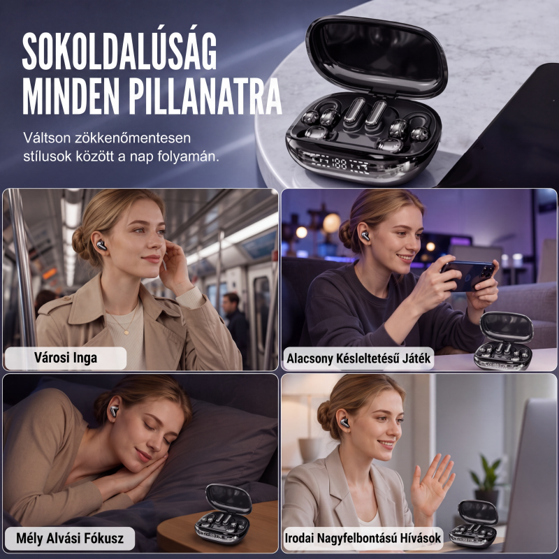 6 az 1-ben vezeték nélküli alvási fülhallgató töltőtokkal