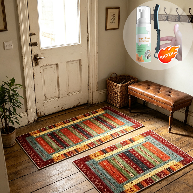 🏠 50% kedvezmény🧵Elegáns szőtt futószőnyeg – Poliészter – Csúszásmentes – Gyorsan nedvszívó 🚪