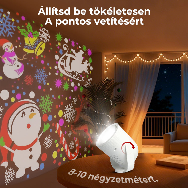 🔥✨Karácsonyi mintás USB LED projektorfény