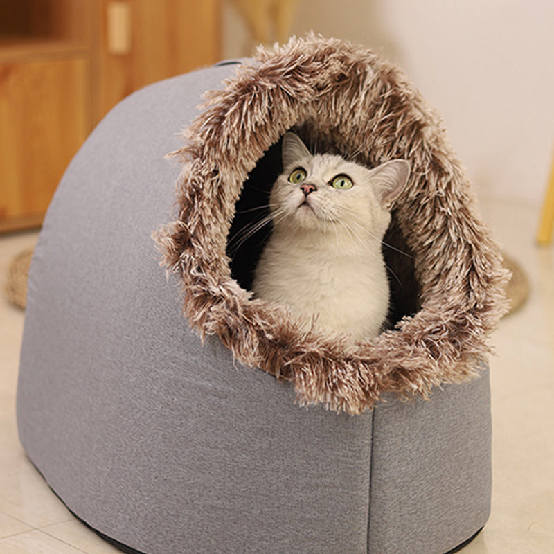 💥Forró akció 🐾OFF Téli meleg kisállat barlangágy🐈🐕