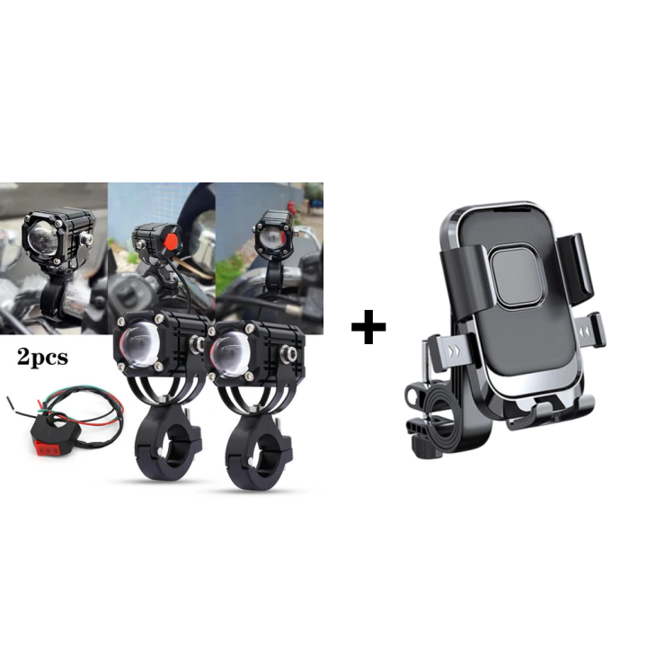 🏍️✨ Legkelendőbb motoros LED keresőlámpák –💡 kétsugaras, nagy intenzitású, vízálló, hatékony hűtés, univerzális 12‑80V 🔧