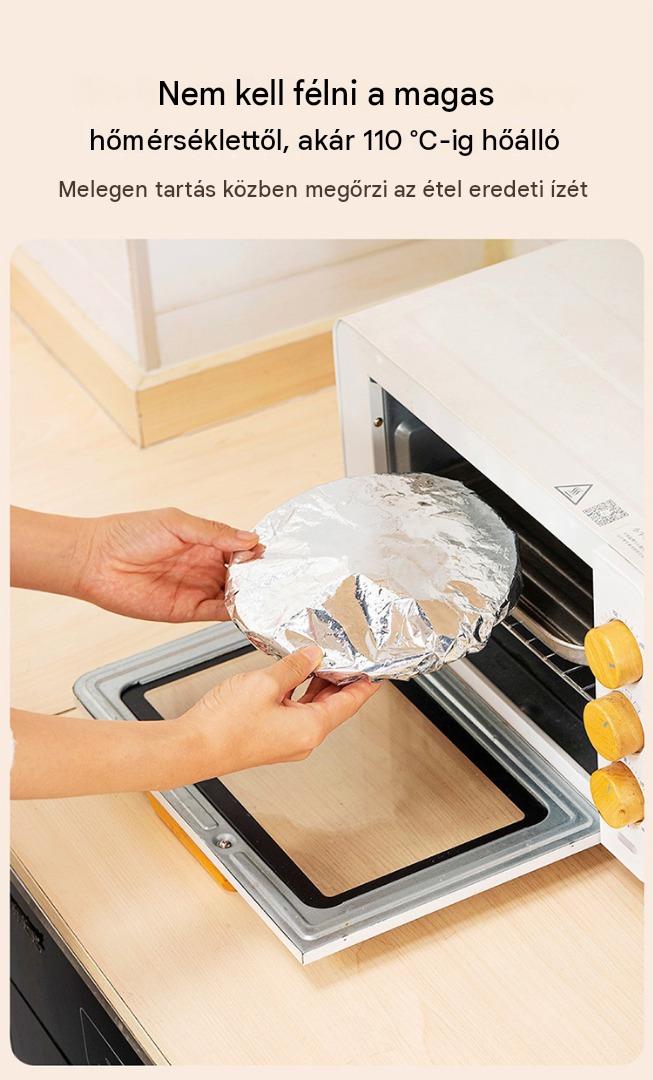 🏠Alumínium hőtartó ételtakaró 🍽️🛡️ Melegen tartja az ételeket, véd a rovarok és a por ellen.