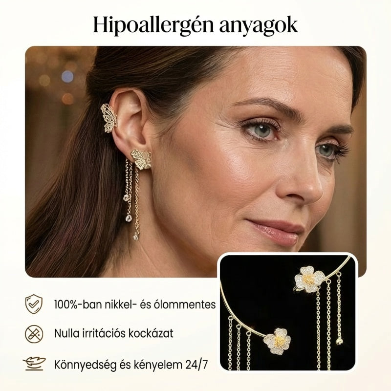✨PILLANGÓ ROJTOS STÍLUSÚ CIRKON FÜLBEVALÓ | TÖKÉLETES AJÁNDÉK🎁
