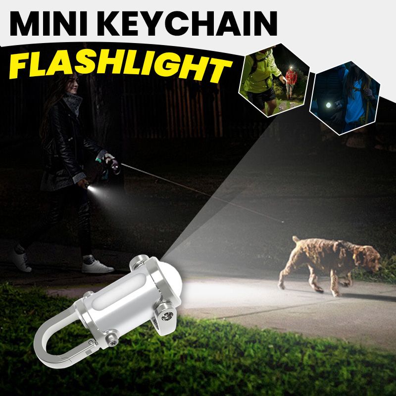 1200 lumen fényerejű kulcstartó zseblámpa, szuperfényes, vízálló, miniatűr
