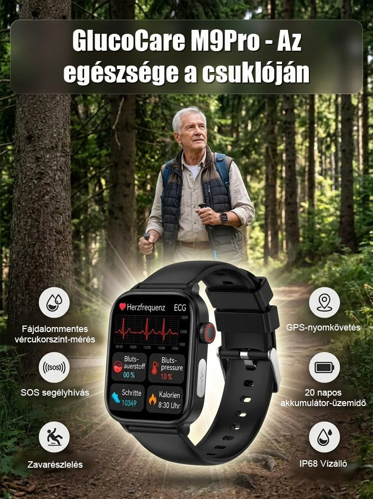 26 új M9Pro pontos, nem invazív vércukor- és vérnyomásmérő okosóra