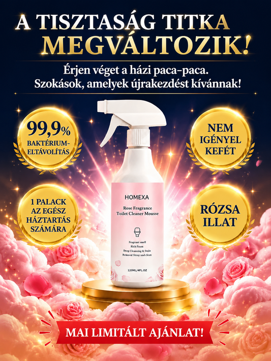 【Szennyeződés egy másodperc alatt tiszta】Virágillatú WC-tisztító és szennyeződéseltávolító