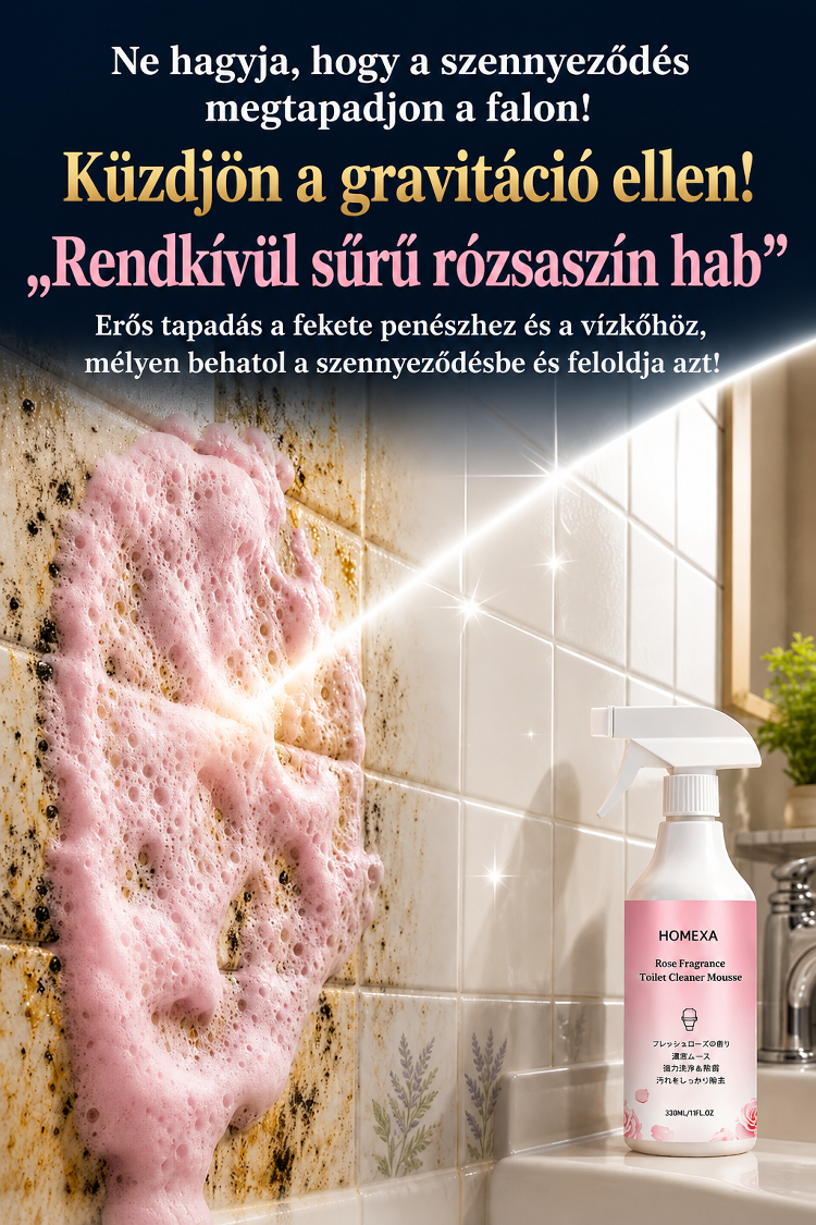 【Szennyeződés egy másodperc alatt tiszta】Virágillatú WC-tisztító és szennyeződéseltávolító