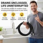💧 Háromrétegű, törésálló tömlő – PVC és rozsdamentes acél. Univerzális csatlakozó, egyszerű telepítés. Tökéletes intenzív tisztításhoz! 🚿🔧