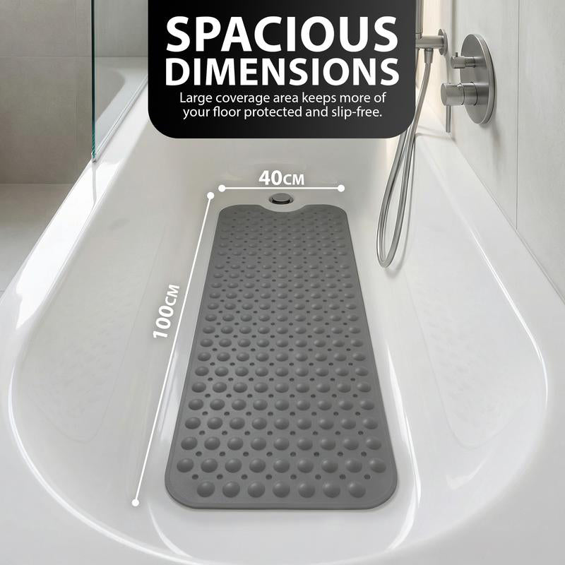 🛡️ Csúszásmentes Fürdőkád Szőnyeg Szívókorongokkal (100*40CM) 🛁🧼