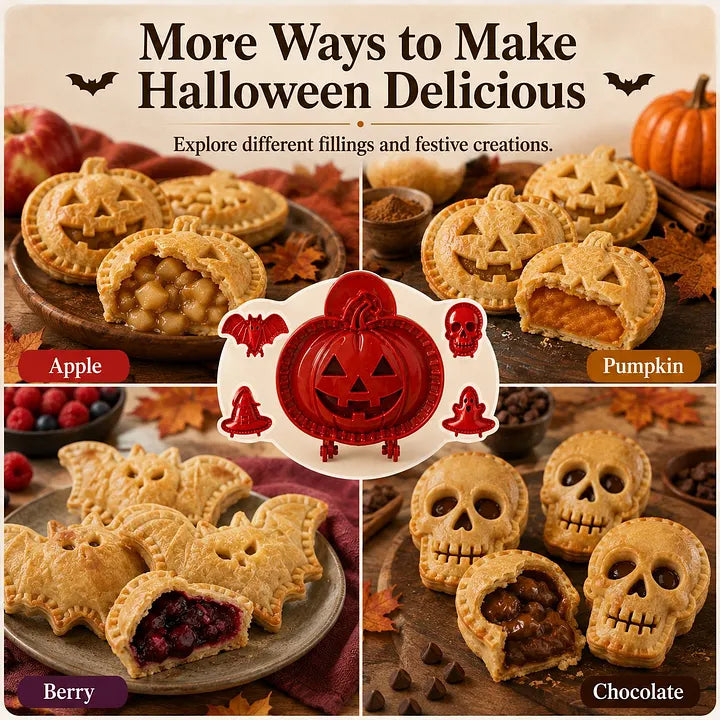 🎃 8 darabos halloweeni mini kézi piteforma-készlet