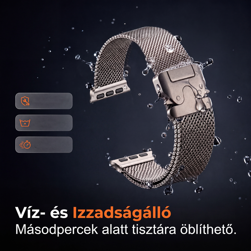 ⌚Rozsdamentes acél hálós óraszíj – Apple Watch-hoz