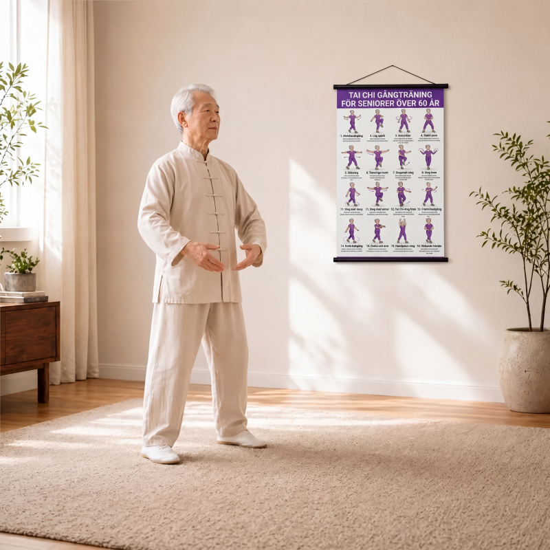 🧘📜 Tai Chi poszter Világos ábrák – Búcsú a zavaros mozdulatoktól ✨
