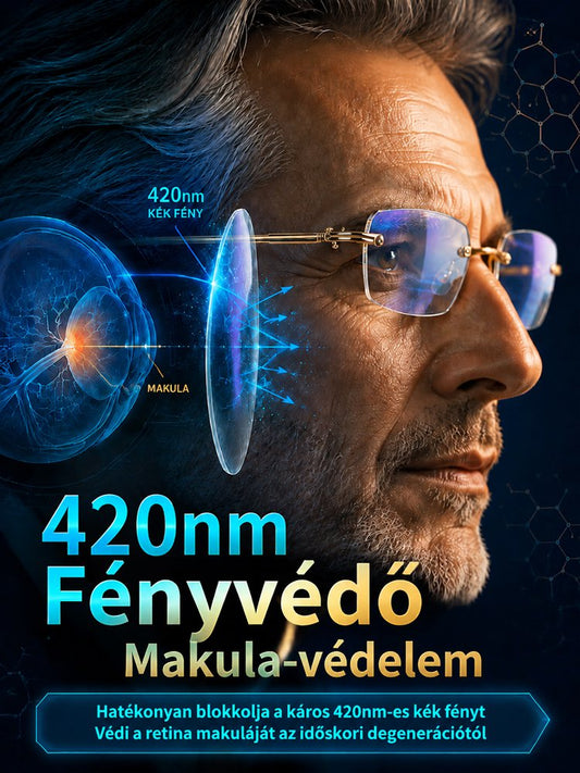 Fokozatosan tisztuló, fényre sötétedő olvasószemüveg