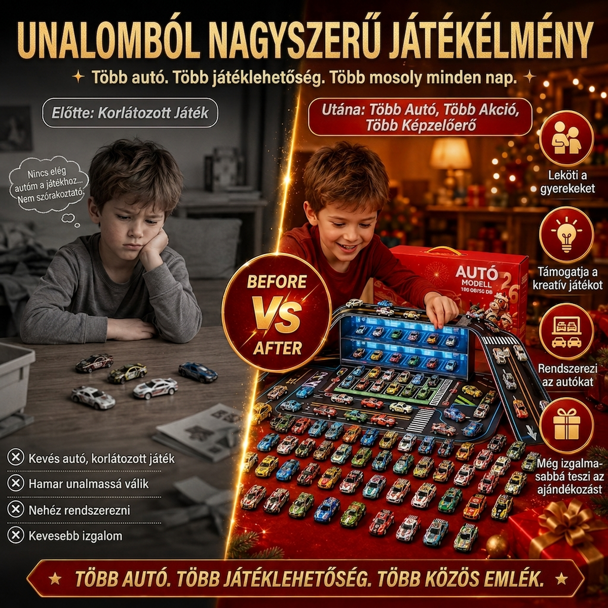 🚗 50% kedvezmény🏁Összecsukható játékautó-garázs játszókészlet