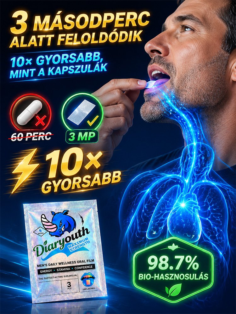 【A kapszulánál tízszer gyorsabb】Férfi energizáló szájban oldódó film