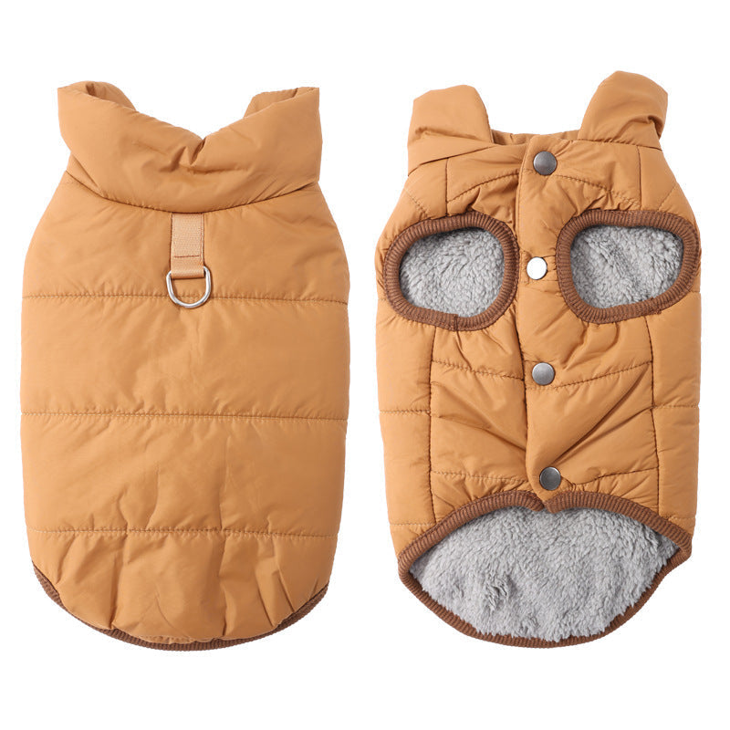 🐾 ✨ Kapucnis kutyakabát – béléses gyapjúval, szélálló 🧥
