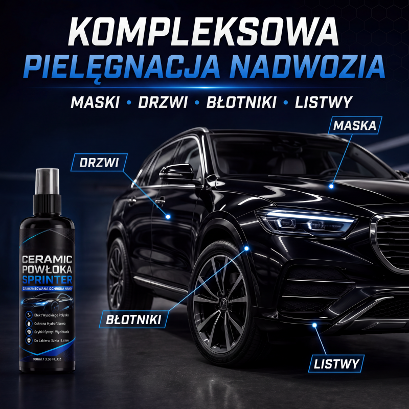🚗✨ Nano-kerámia bevonat spray – Vízlepergető autófesték-védelem és tükörfényes felület