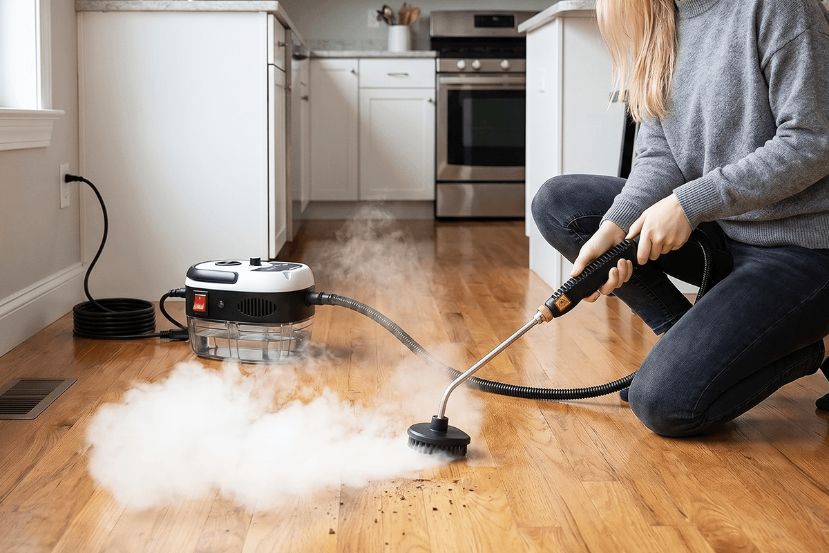 💧2500W kézi, magas hőmérsékletű, nyomás alatt álló gőztisztító készülék