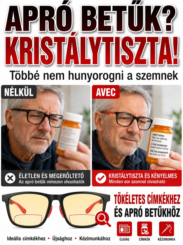 【Nappal és éjjel is használható】Szuperkönnyű sportos éjszakai olvasószemüveg