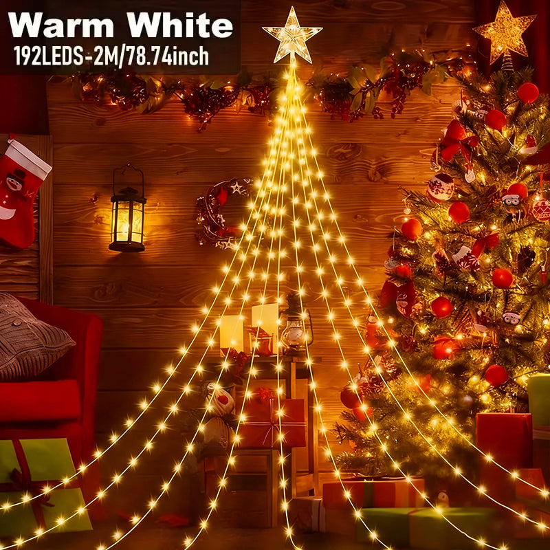 🎁Korai ünnepi akció 50% kedvezménnyel🎄Starlight Cascade karácsonyi fények