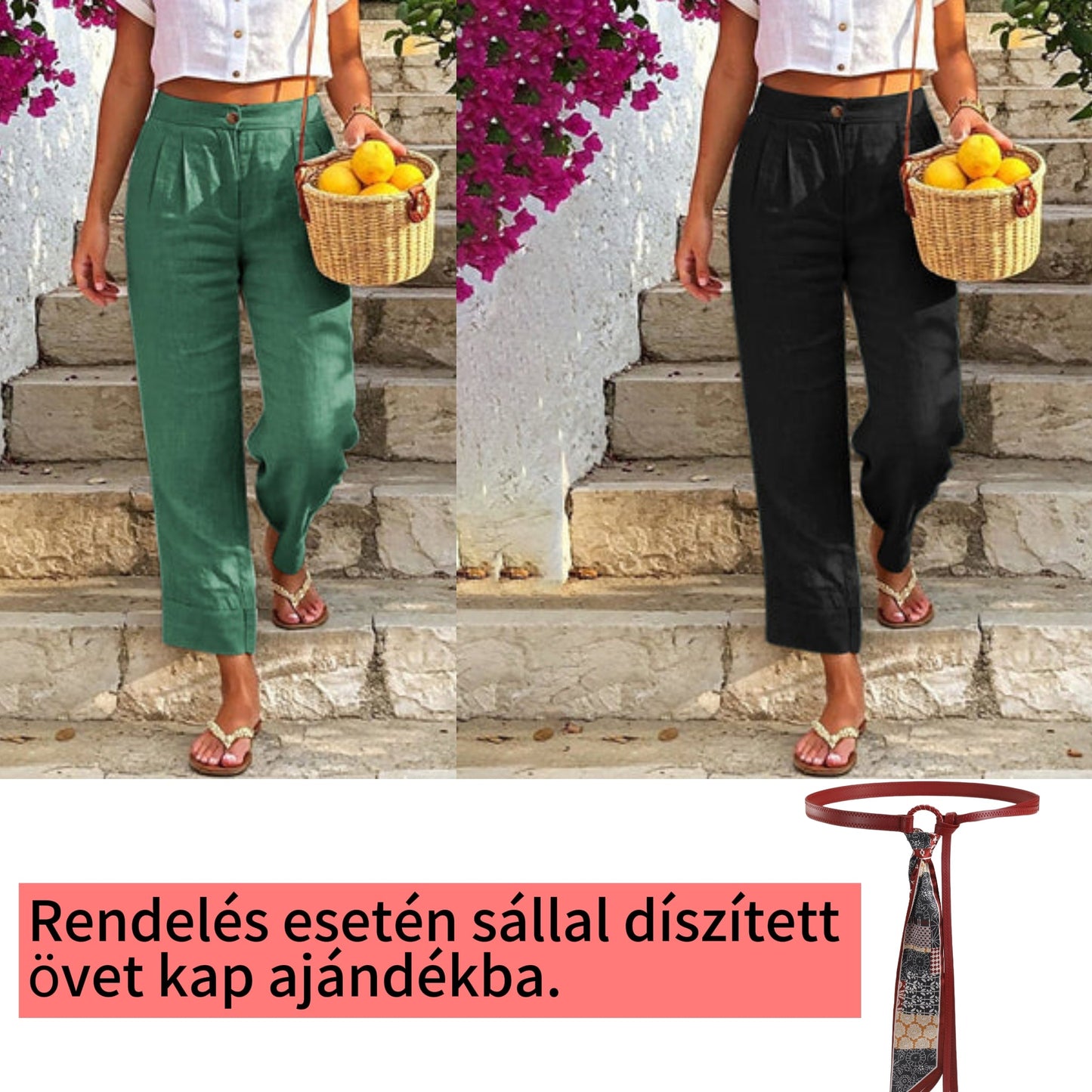 Abszolút must-have🔥👖 Könnyű, lenvászon keverékből készült nadrág – folyékony eséssel és klasszikus egyenes szárral, ideális munkához vagy hétvégére