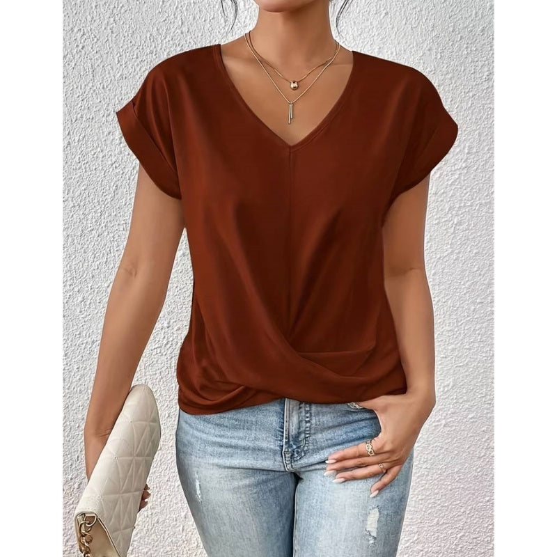 👚Elegáns V-nyakú póló✨