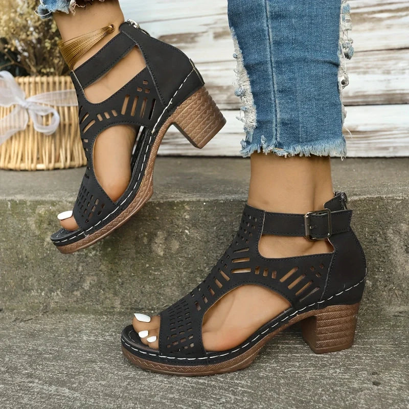 👡 Nyitott orrú szandálok közepesen nyitott sarokkal💖