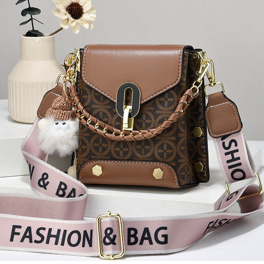 Divatos bőr női crossbody táska