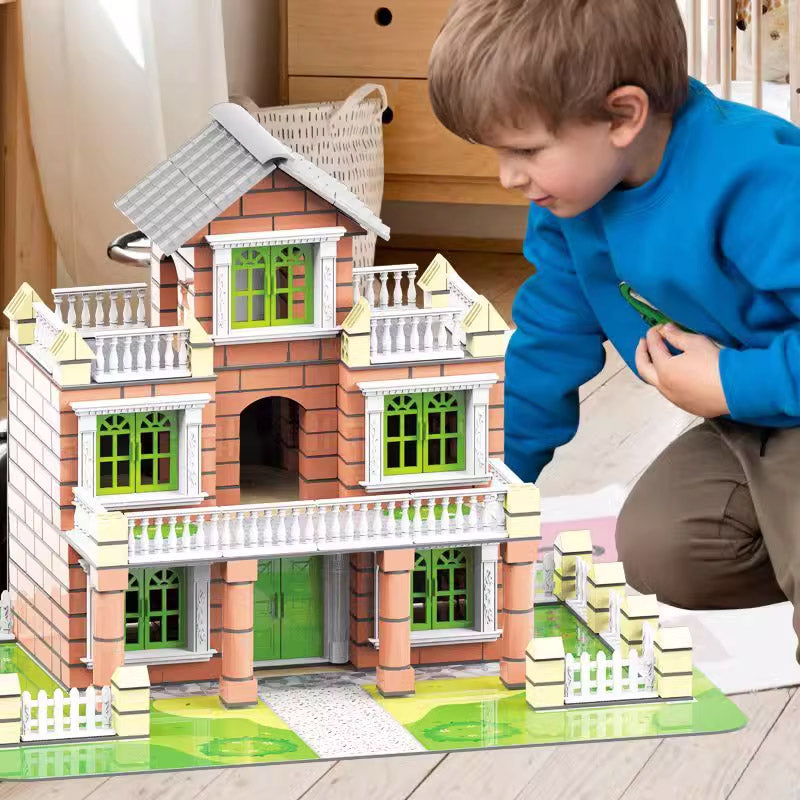 🏠Összeszerelhető mini épület építőkészlet