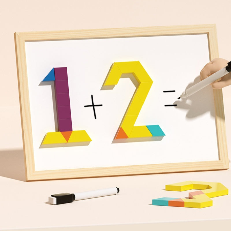🎁 A tökéletes ajándék! Mágneses fa puzzle készlet mágneses mintákkal 🧠🧩