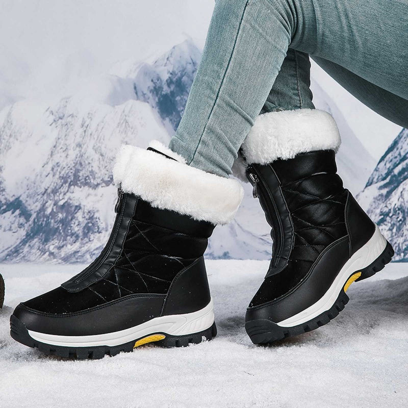【EU36-42】❄️Téli női PU csizma pamut és polár béléssel