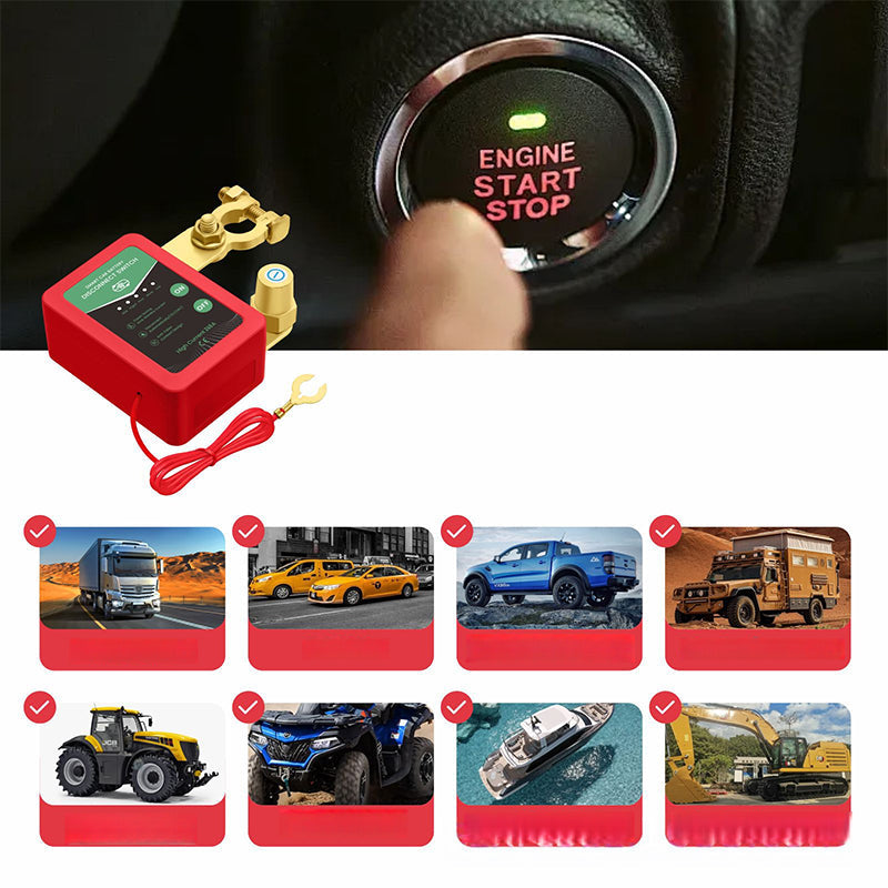 🚗⚡Távirányítású 12V/24V-os autóakkumulátor-leválasztó kapcsoló🔋