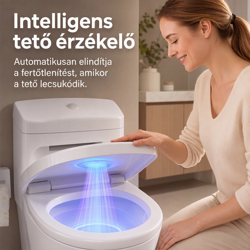 💡 UVC WC‑fertőtlenítő lámpa mozgásérzékelővel, intelligens fürdőszobai higiéniai eszköz 🧼