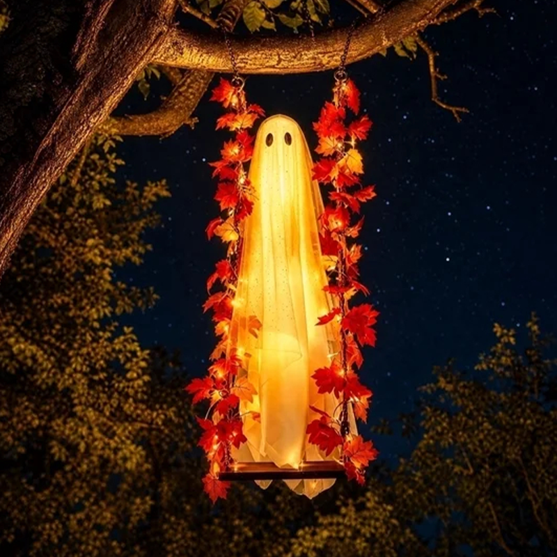 🎃👻 LED-es halloweeni szellemdísz 🍁