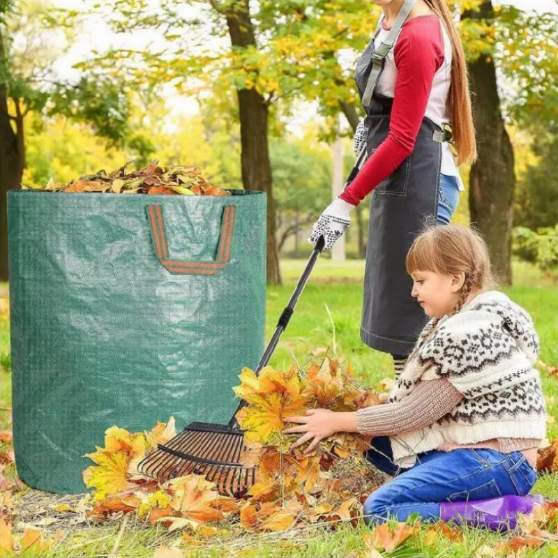 🏡 Újrafelhasználható kerti zsák – Összecsukható, erős fogantyúval ⚡