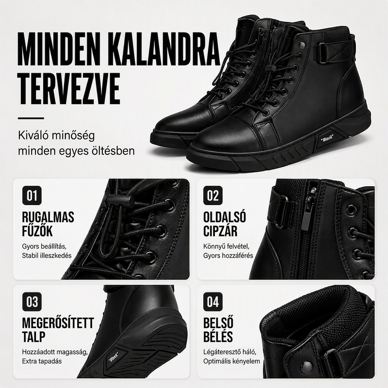 Férfi vízálló valódi bőr harci bakancsok