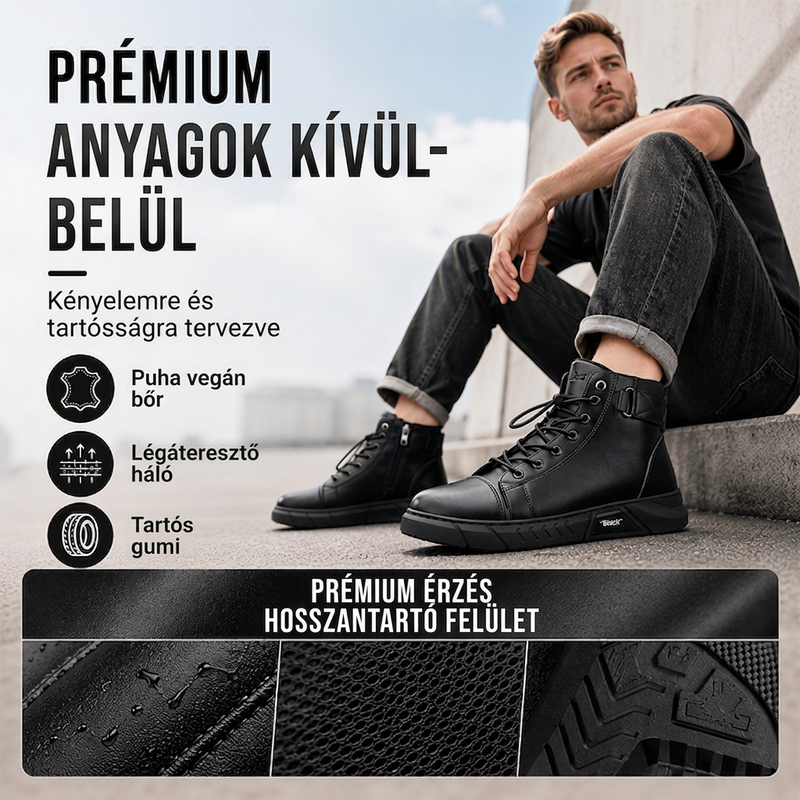 Férfi vízálló valódi bőr harci bakancsok