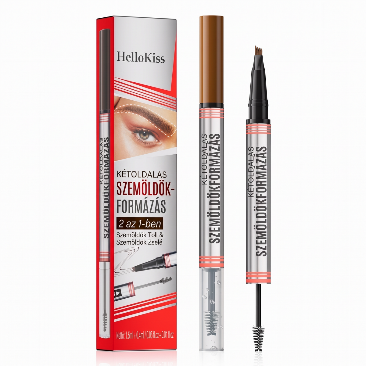 🔥2 az 1-ben szemceruza és szemöldökfixáló gél – sűrűbb és természetesebb szemöldökformázáshoz🥳